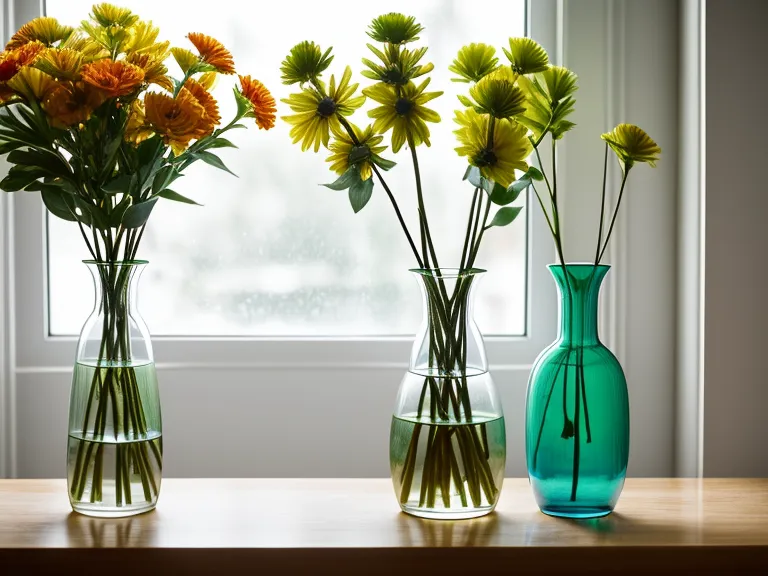 Comparison between a high-quality glass vase and a cheap plastic one.