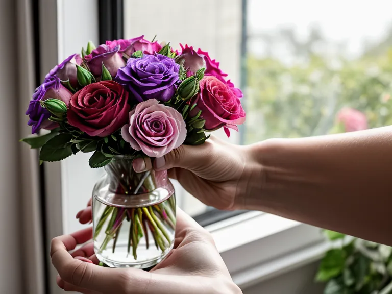 A person taking a photo of a flower delivery with their smartphone for documentation.