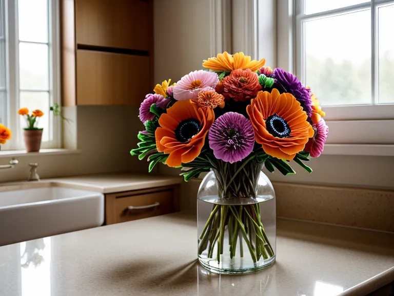 Comparison of two different flower arrangements showing a substitution