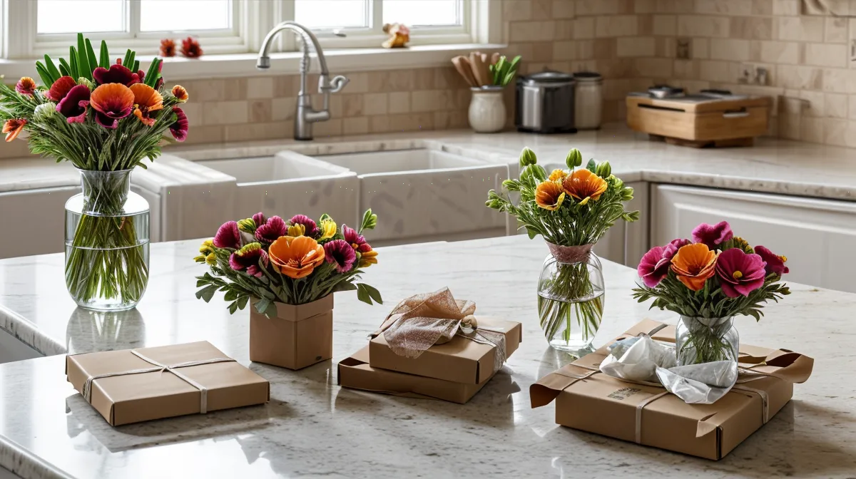 Flower delivery reviews spreadsheet tracking substitution policies across fifty tracked orders