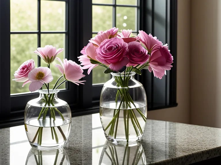 Standard versus deluxe flower delivery vase upgrade compared side by side on a counter