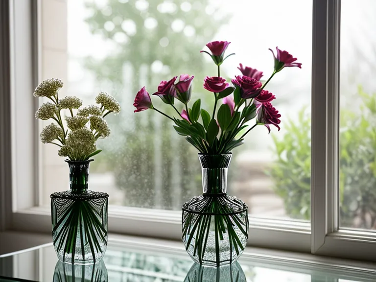 A heavy glass vase from a floral delivery service showing a deluxe upgrade.