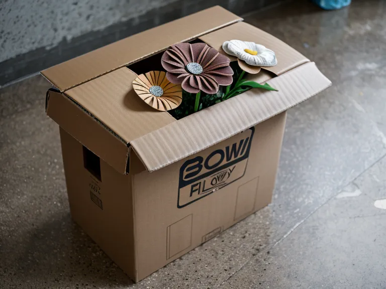 A flower delivery box sitting on a porch in the rain