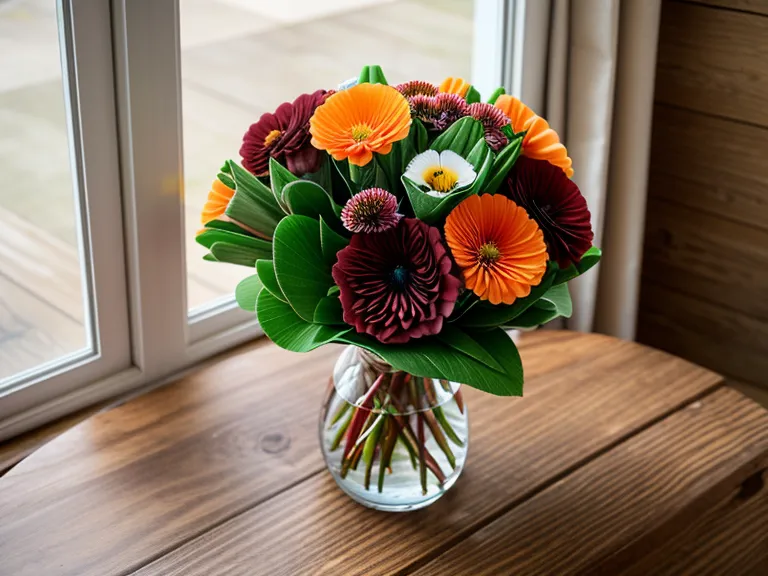A floral delivery box placed on a residential front porch