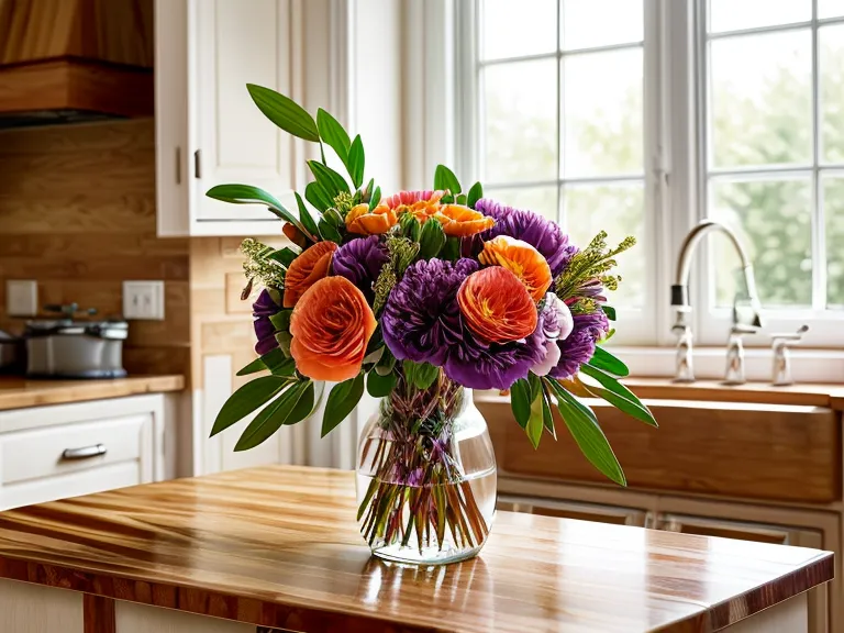 A handwritten spreadsheet tracking flower delivery quality next to a vase of flowers.