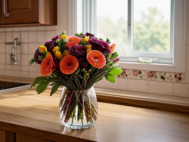 Side-by-side comparison of a flower delivery listing photo and the same-day bouquet that arrived, checked for gift-logistics accuracy